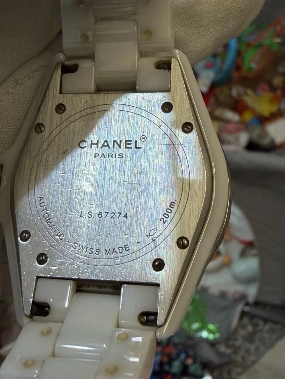 Chanel J12 38mm White Ceramic Automatic Men Unisex Watch H0970 Date Swiss Made